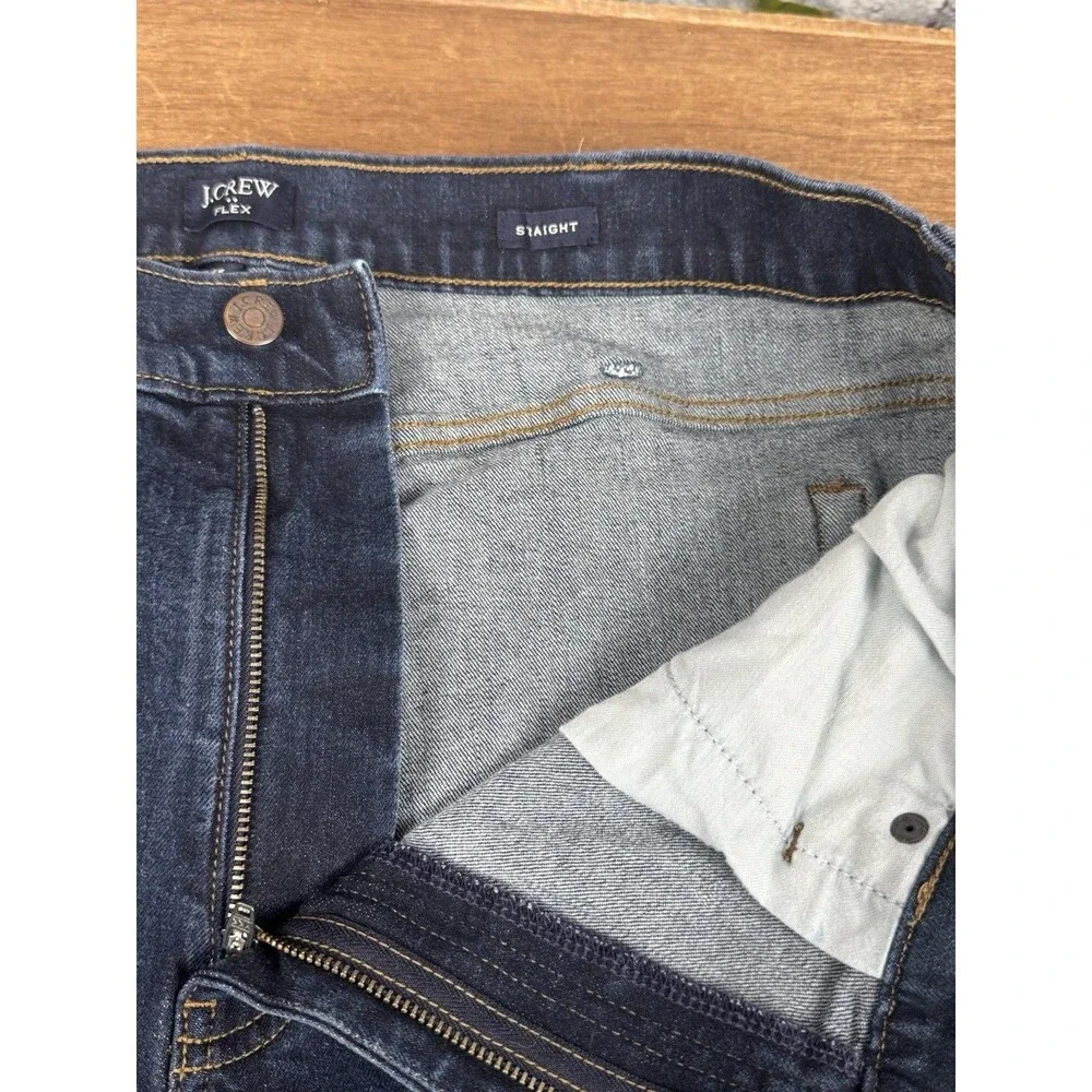 J.Crew Men's Straight Fit Flex In Signature Stretch Blue Jeans 38